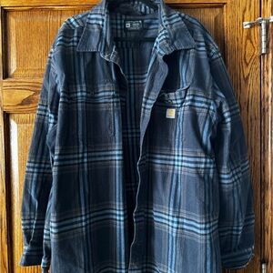 Carhartt Blue Plaid Flannel Shirt